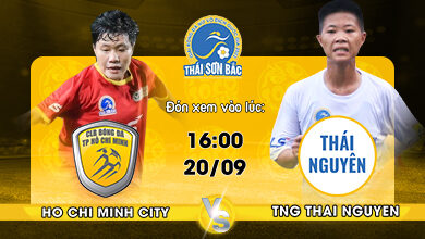 Lịch thi đấu Ho Chi Minh City vs TNG Thai Nguyen 16h00 ngày 20/09/2022