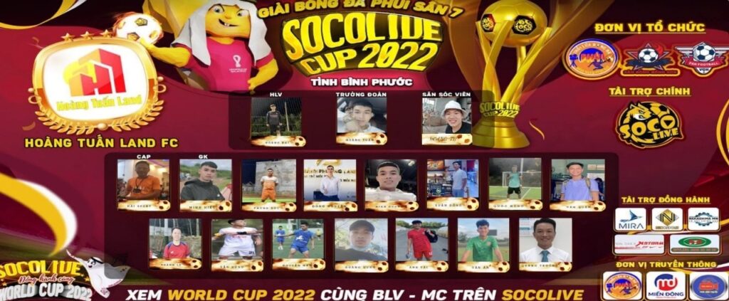 Danh sách cầu thủ Hoàng Tuấn Land FC tại Giải bóng đá Bình Phước S7 Socolive Cup 2022