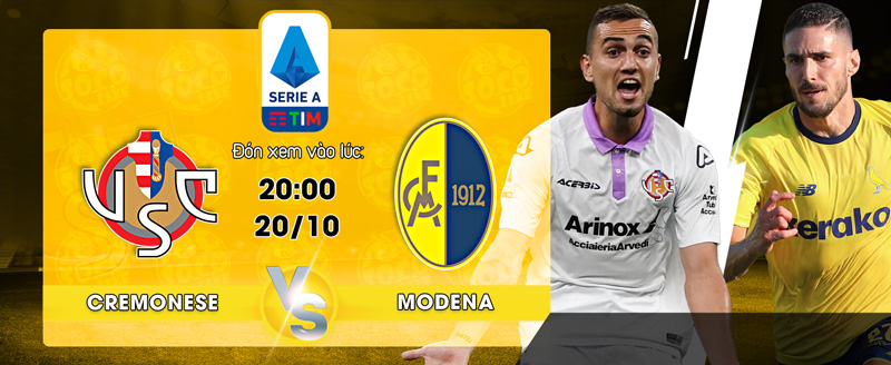 Link Xem Trực Tiếp Cremonese vs Modena 20h20 ngày 20/10 - socolive 