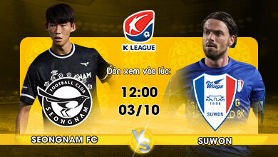 Link Xem Trực Tiếp Seongnam FC vs Suwon Samsung Bluewings 12h00 Ngày 03/10/2022