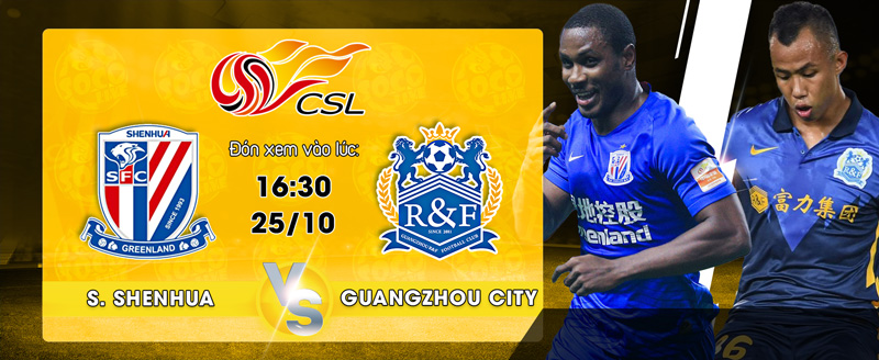 Link Xem Trực Tiếp Shanghai Shenhua vs Guangzhou City FC 16h30 ngày 25/10 - socolive 