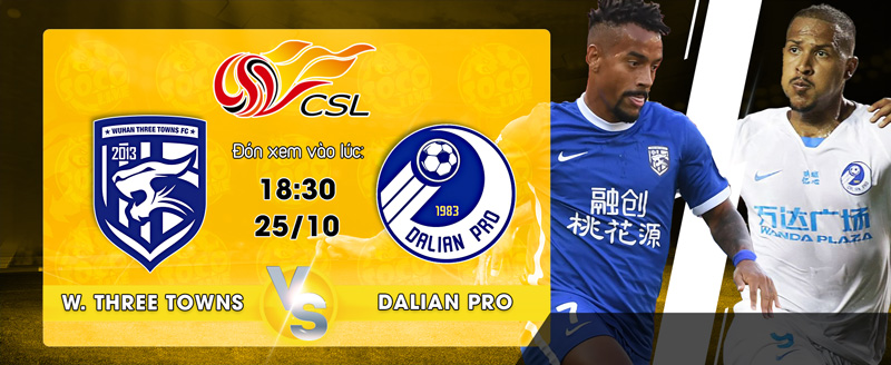 Link Xem Trực Tiếp Wuhan Three Towns vs FC Dalian Pro 18h30 ngày 25/10 - socolive 