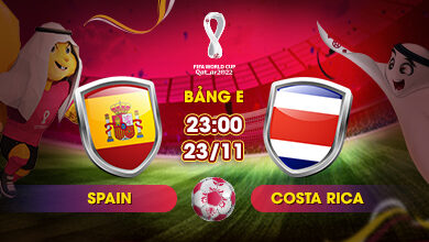 Link Xem Trực Tiếp Tây Ban Nha vs Costa Rica 23h00 ngày 23/11