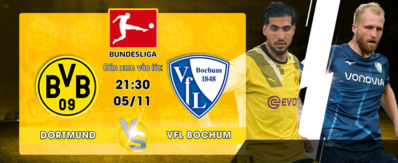 Link Xem Trực Tiếp Borussia Dortmund vs VfL Bochum 21h30 ngày 05/11 - socolive 
