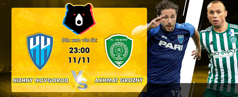 Link Xem Trực Tiếp FK Nizhny Novgorod vs Akhmat Grozny 23h00 ngày 11/11 - socolive 