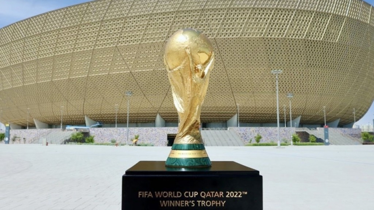 Hình ảnh chiếc cúp danh giá của Giải vô địch bóng đá thế giới 2022