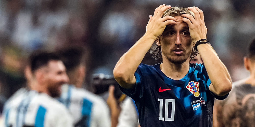 Trận đấu World Cup cuối cùng và cũng là một trong những trận tệ nhất của Luka Modric