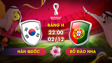 Link Xem Trực Tiếp Hàn Quốc vs Bồ Đào Nha 22h00 ngày 02/12