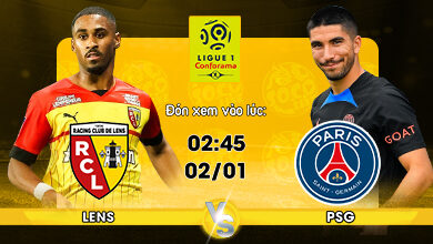 Link Xem Trực Tiếp RC Lens vs Paris Saint-Germain 02h45 ngày 02/01