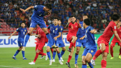Thái Lan gặp nhiều khó khăn trong trận đấu 
