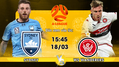 Link xem trực tiếp Sydney vs Western Sydney Wanderers 15h45 ngày 18/03