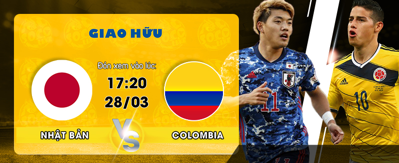 Link xem trực tiếp Nhật Bản vs Colombia 17h20 ngày 28/03