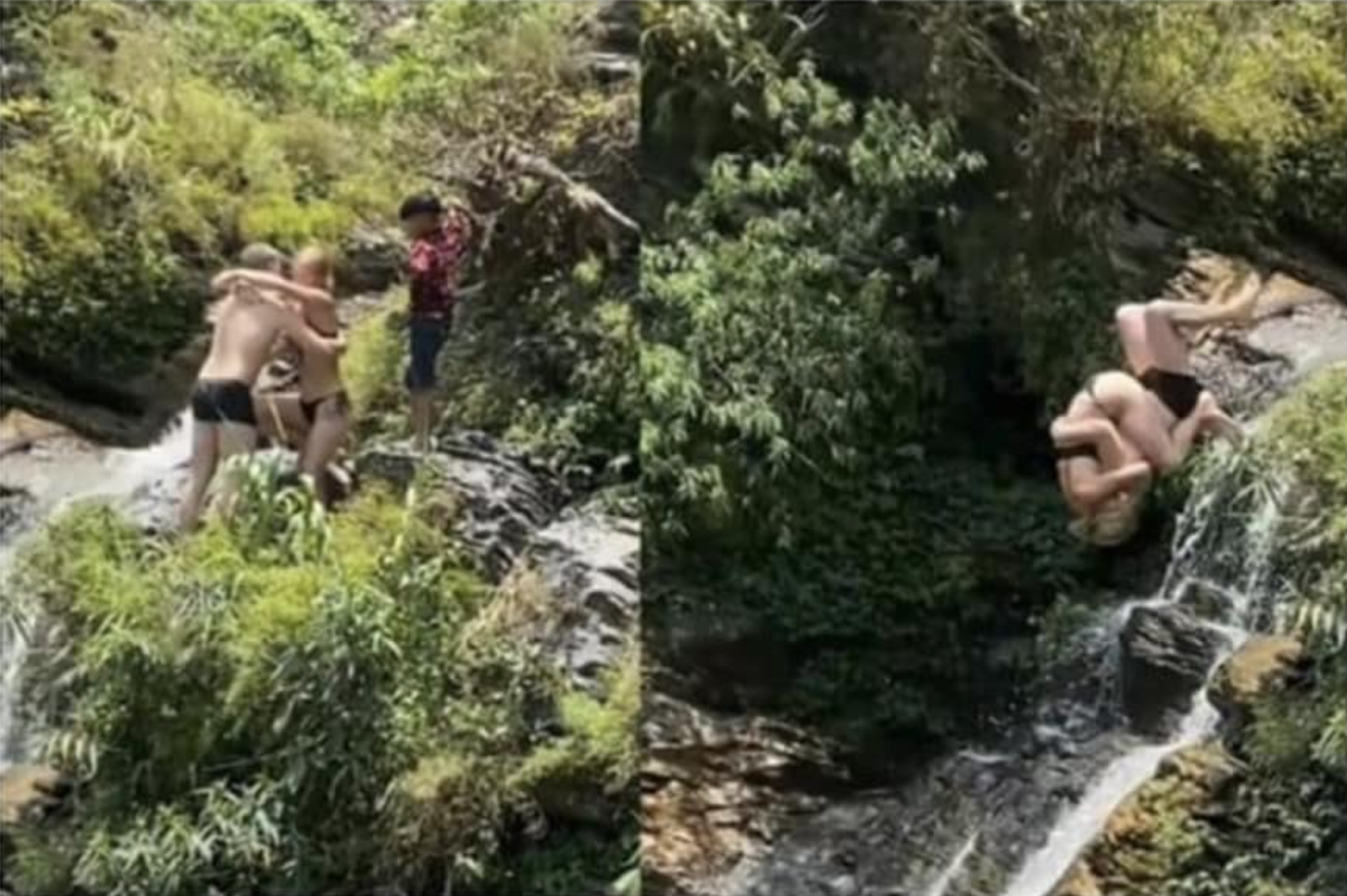 Hình ảnh một cặp đôi du khách người nước ngoài thực hiện các động tác nhào lộn khi nhảy thác ở thác nước Du Già (Hà Giang) được lan truyền trên mạng xã hội khiến nhiều người học hỏi muốn làm theo. Tuy nhiên, hành động này đã được cảnh báo nguy hiểm
