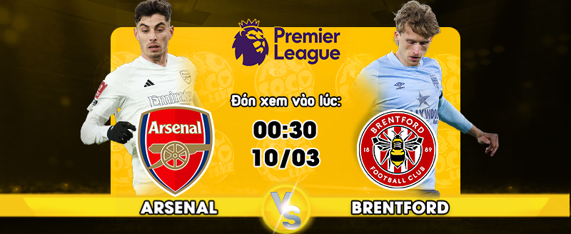 Link xem trực tiếp Arsenal vs Brentford