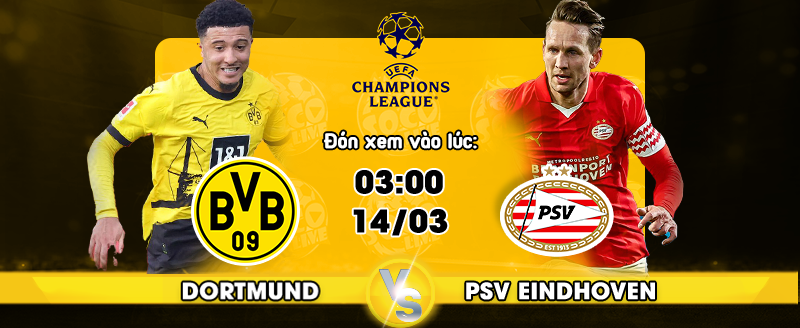 Link xem trực tiếp Borussia Dortmund vs PSV Eindhoven