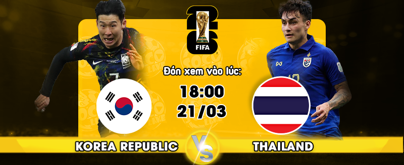 Link xem trực tiếp Hàn Quốc vs Thái Lan