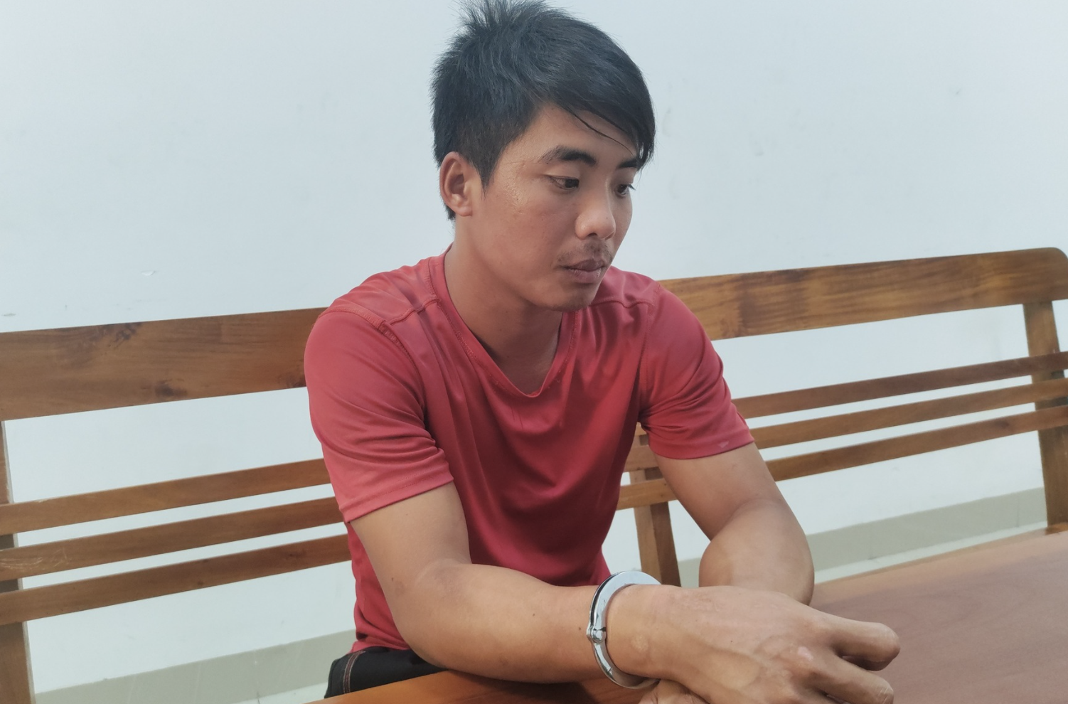 Phạm Minh Út (sinh năm 1996, quê Cà Mau, tạm trú tại TP Vũng Tàu) tại cơ quan điều tra