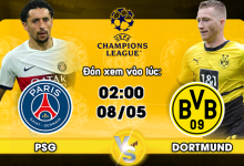 Link xem trực tiếp PSG vs Borussia Dortmund
